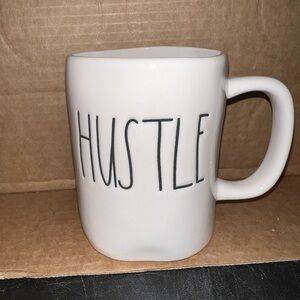 Rae Dunn White Hustle Mug